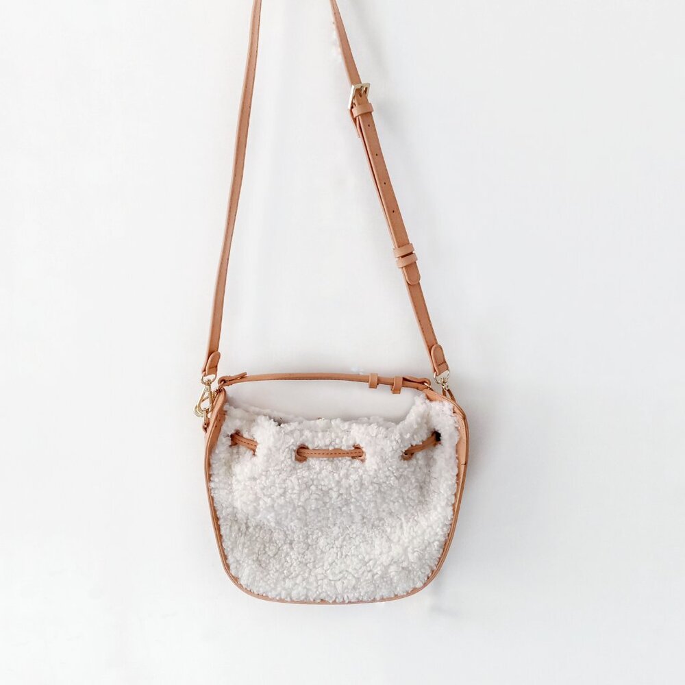 Zara Cream and Tan Crossbody Bag - Picture 5 of 6